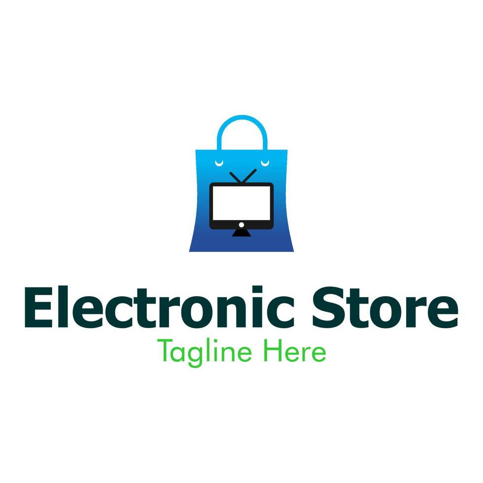 illustration vectorielle du logo du magasin électronique. parfait à utiliser pour une entreprise technologique vecteur