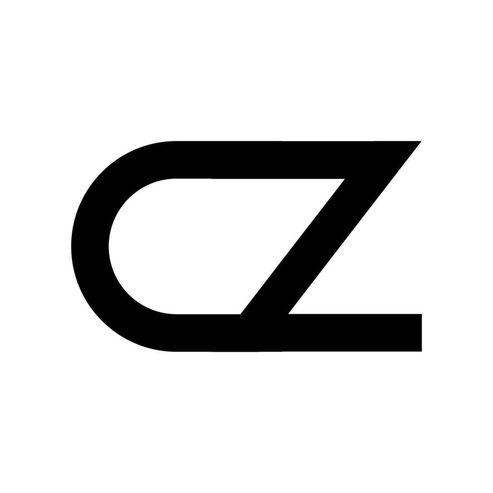 illustration vectorielle du logo de lettre cz moderne. parfait à utiliser pour une entreprise technologique vecteur