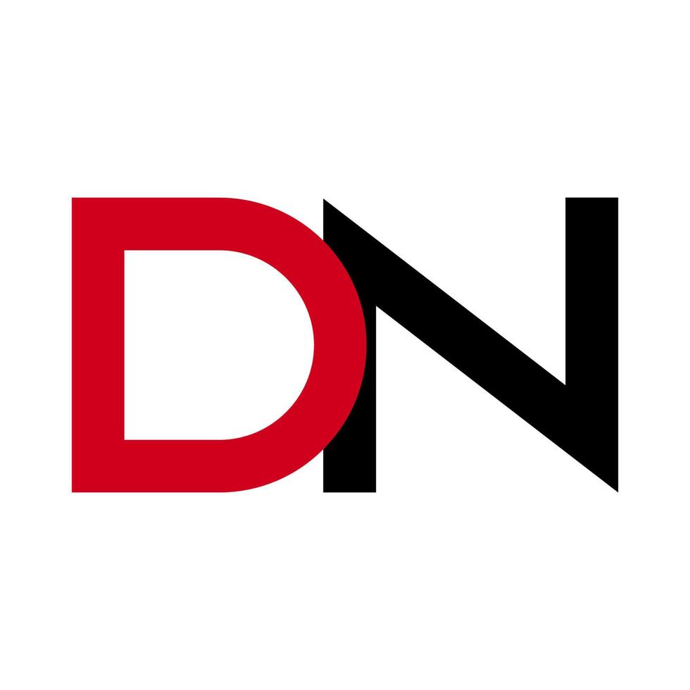 illustration vectorielle du logo de lettre dn moderne. parfait à utiliser pour une entreprise technologique vecteur