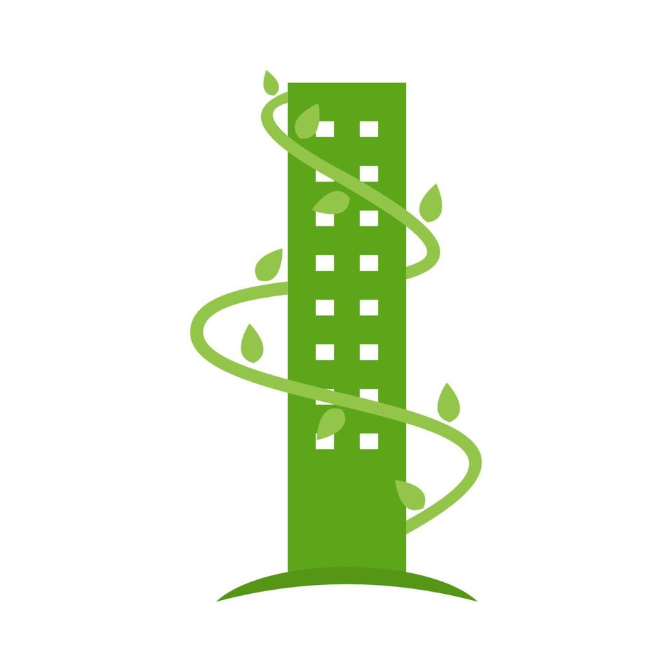 illustration vectorielle du logo de la construction écologique vecteur