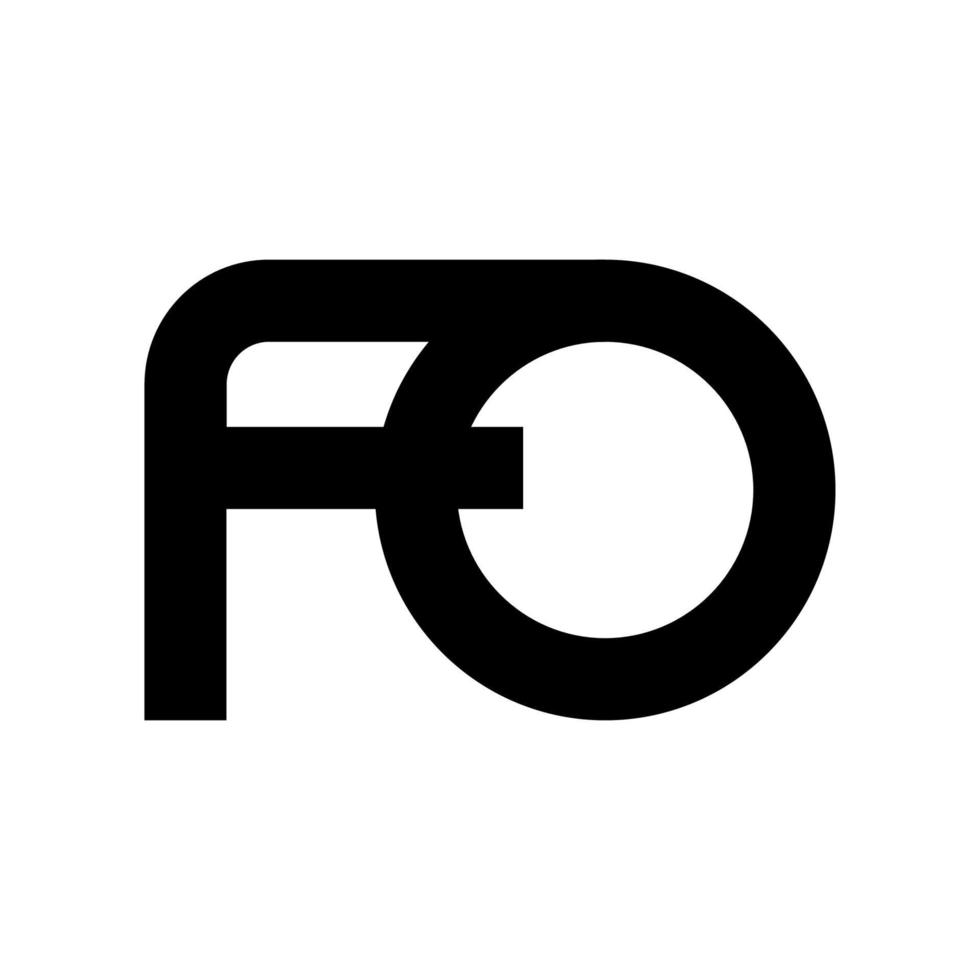 illustration vectorielle du logo de lettre fo moderne. parfait à utiliser pour une entreprise technologique vecteur