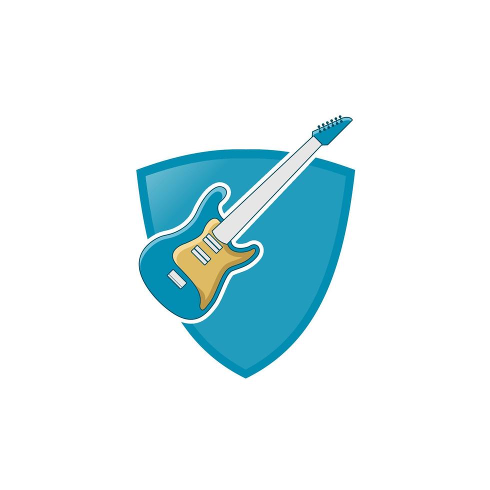 illustration vectorielle du logo de sélection de guitare. parfait à utiliser pour une entreprise de musique vecteur