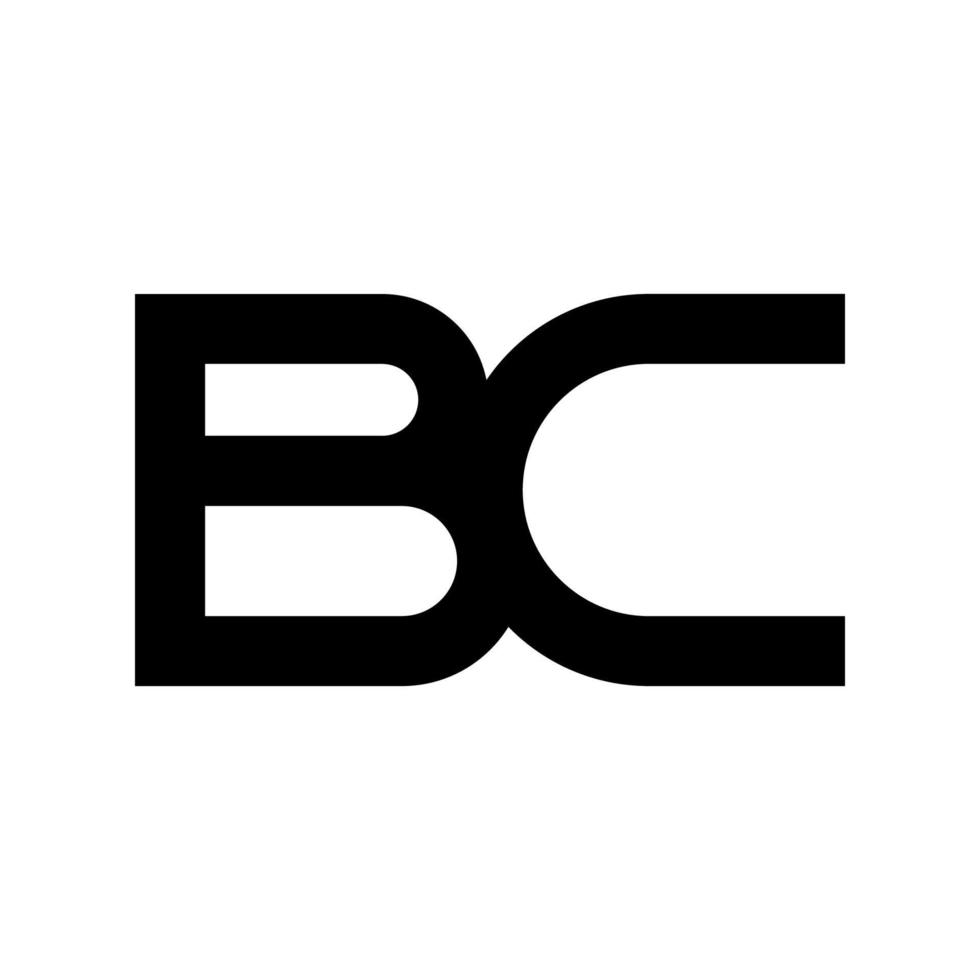 illustration vectorielle du logo de la lettre bc moderne. parfait à utiliser pour une entreprise technologique vecteur