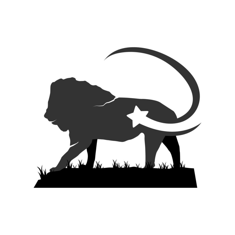 illustration vectorielle du logo étoile lion. parfait à utiliser pour une entreprise technologique vecteur