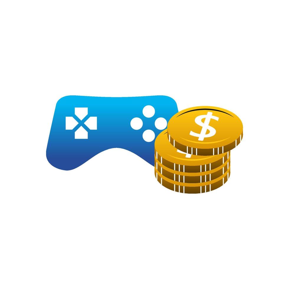 illustration vectorielle du logo du jeu payant. parfait à utiliser pour une entreprise technologique vecteur