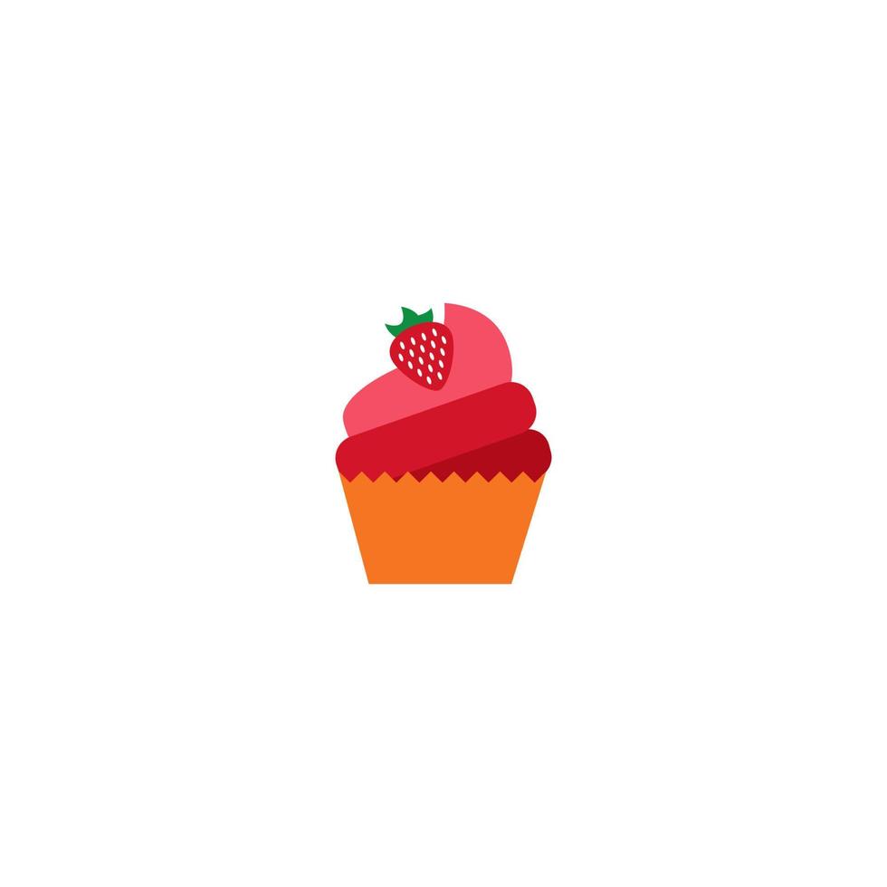 illustration vectorielle de gâteau aux fraises. parfait à utiliser pour le désert vecteur