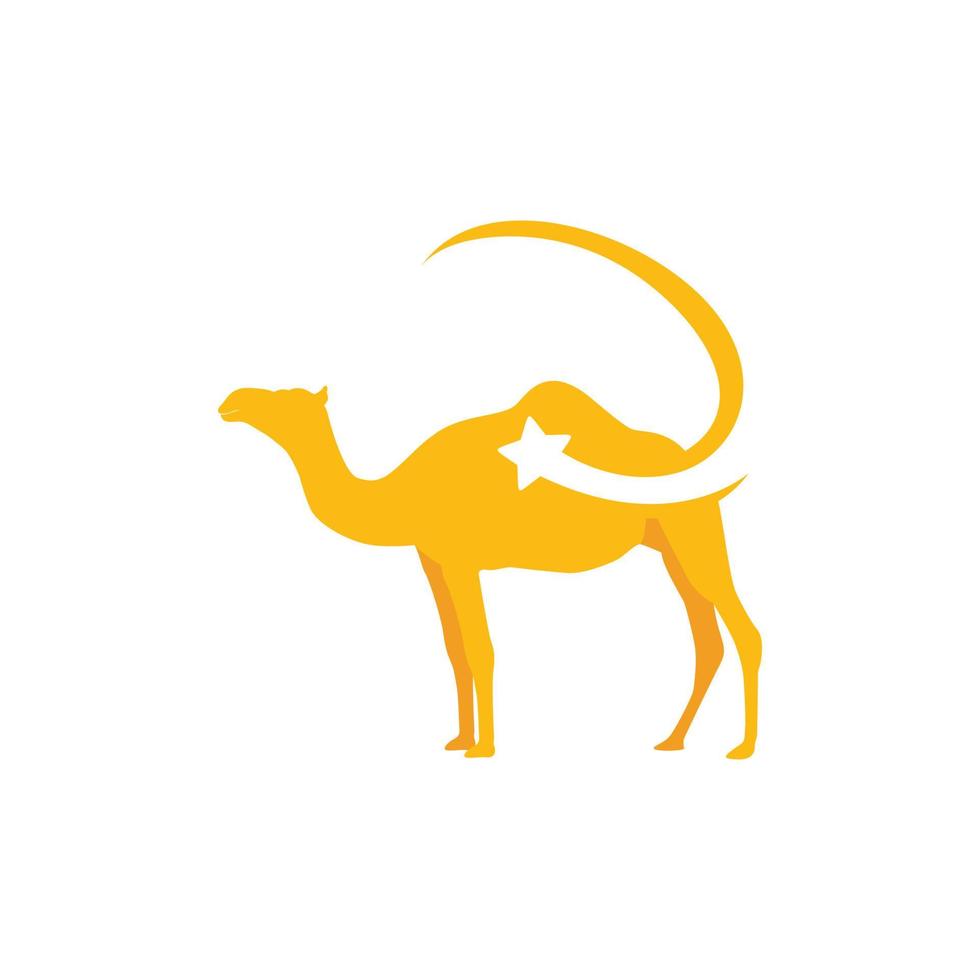 illustration vectorielle du logo étoile de chameau. parfait à utiliser pour une entreprise technologique vecteur