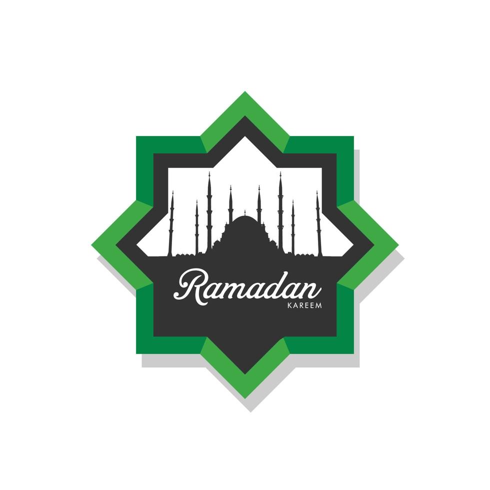 logo du ramadan kareem vecteur