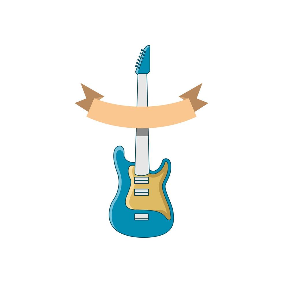 illustration vectorielle du logo du magasin de guitare. parfait à utiliser pour une entreprise de musique vecteur