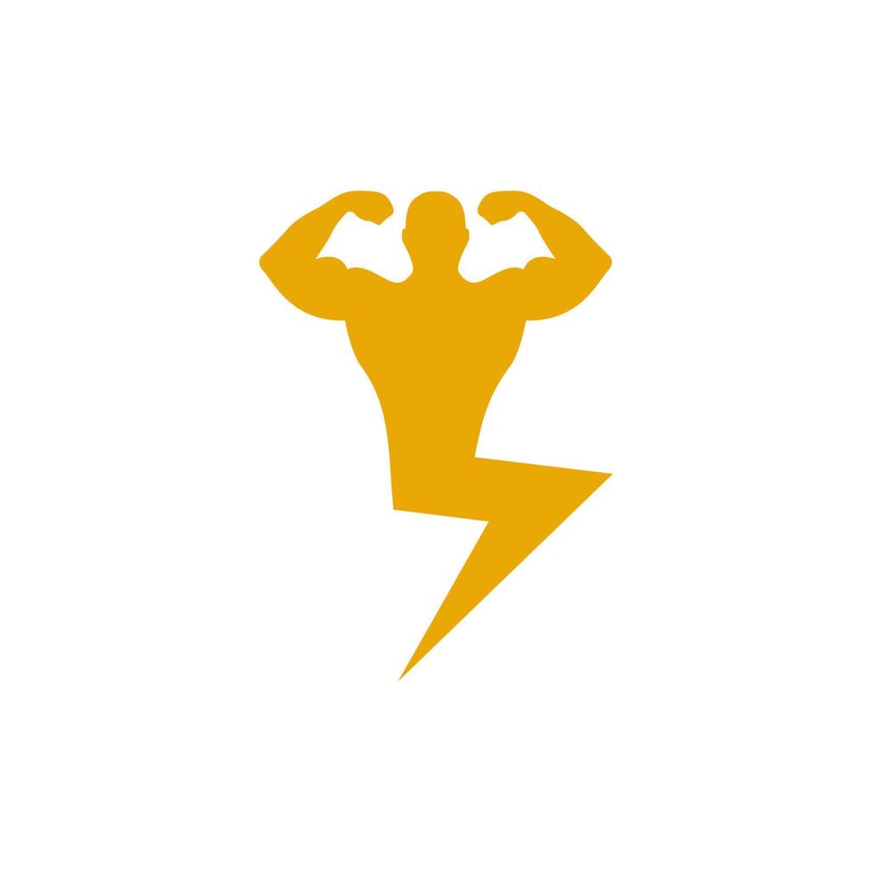 illustration vectorielle du logo de gym tonnerre vecteur