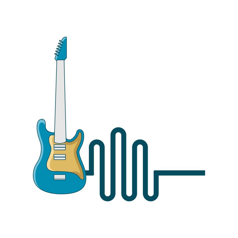 illustration vectorielle du logo du magasin de guitare. parfait à utiliser pour une entreprise de musique vecteur