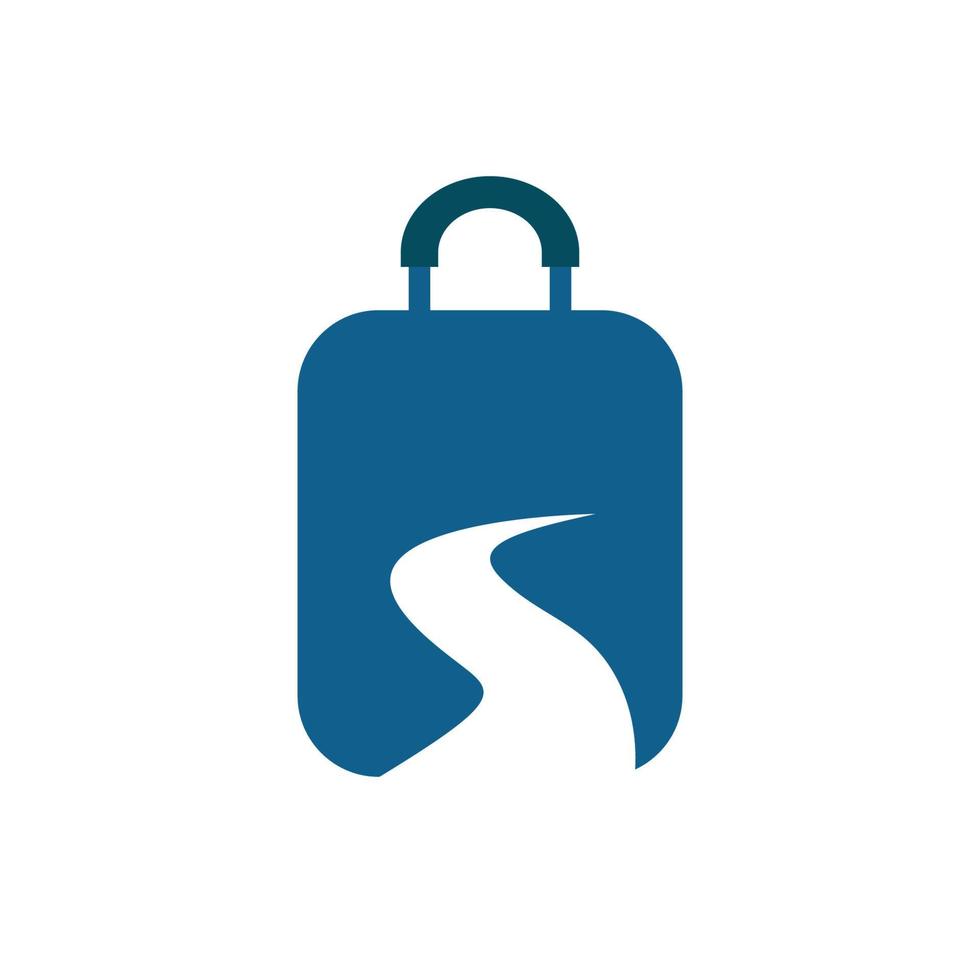 illustration vectorielle du logo de la valise d'aventure. parfait à utiliser pour une entreprise technologique vecteur