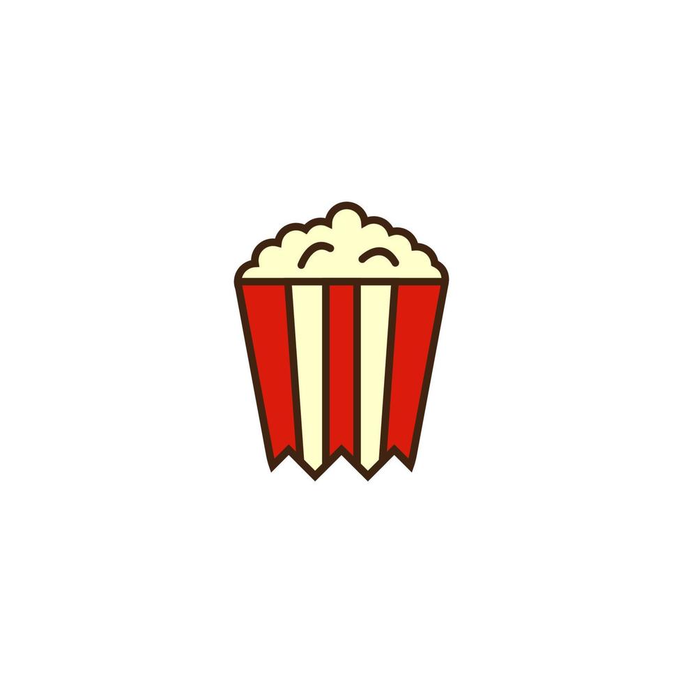 illustration vectorielle du logo du billet de pop-corn vecteur