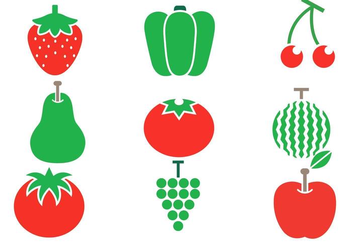 Pack vectoriel de fruits et légumes d'été