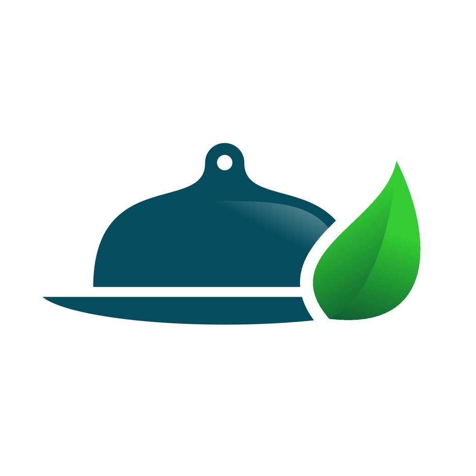 illustration vectorielle du logo cloche eco food. parfait à utiliser pour une entreprise alimentaire vecteur