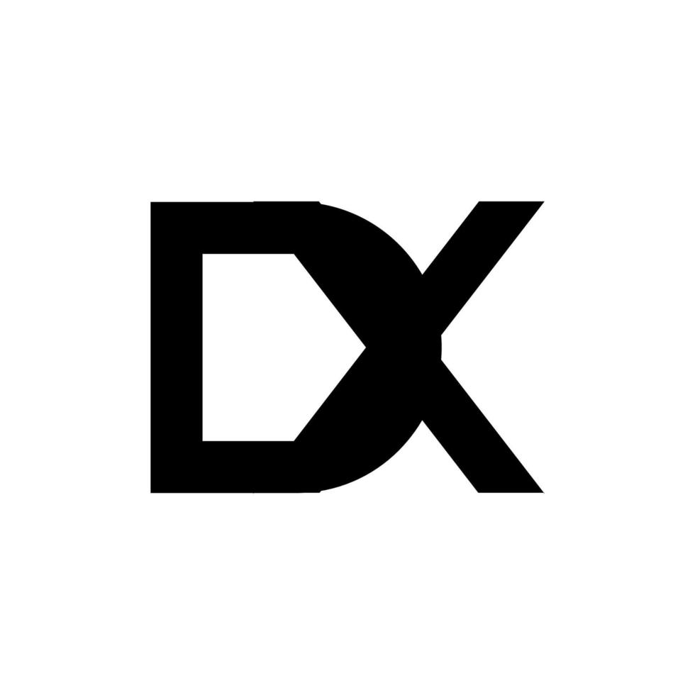 illustration vectorielle du logo de lettre dx moderne. parfait à utiliser pour une entreprise technologique vecteur