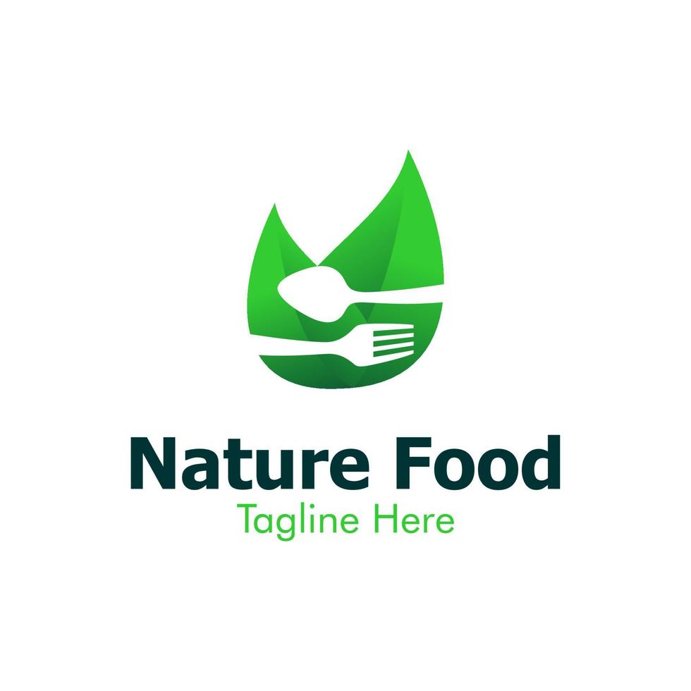 illustration vectorielle du logo de la nourriture nature. parfait à utiliser pour une entreprise alimentaire vecteur