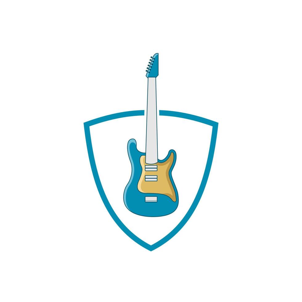 illustration vectorielle du logo de sélection de guitare. parfait à utiliser pour une entreprise de musique vecteur