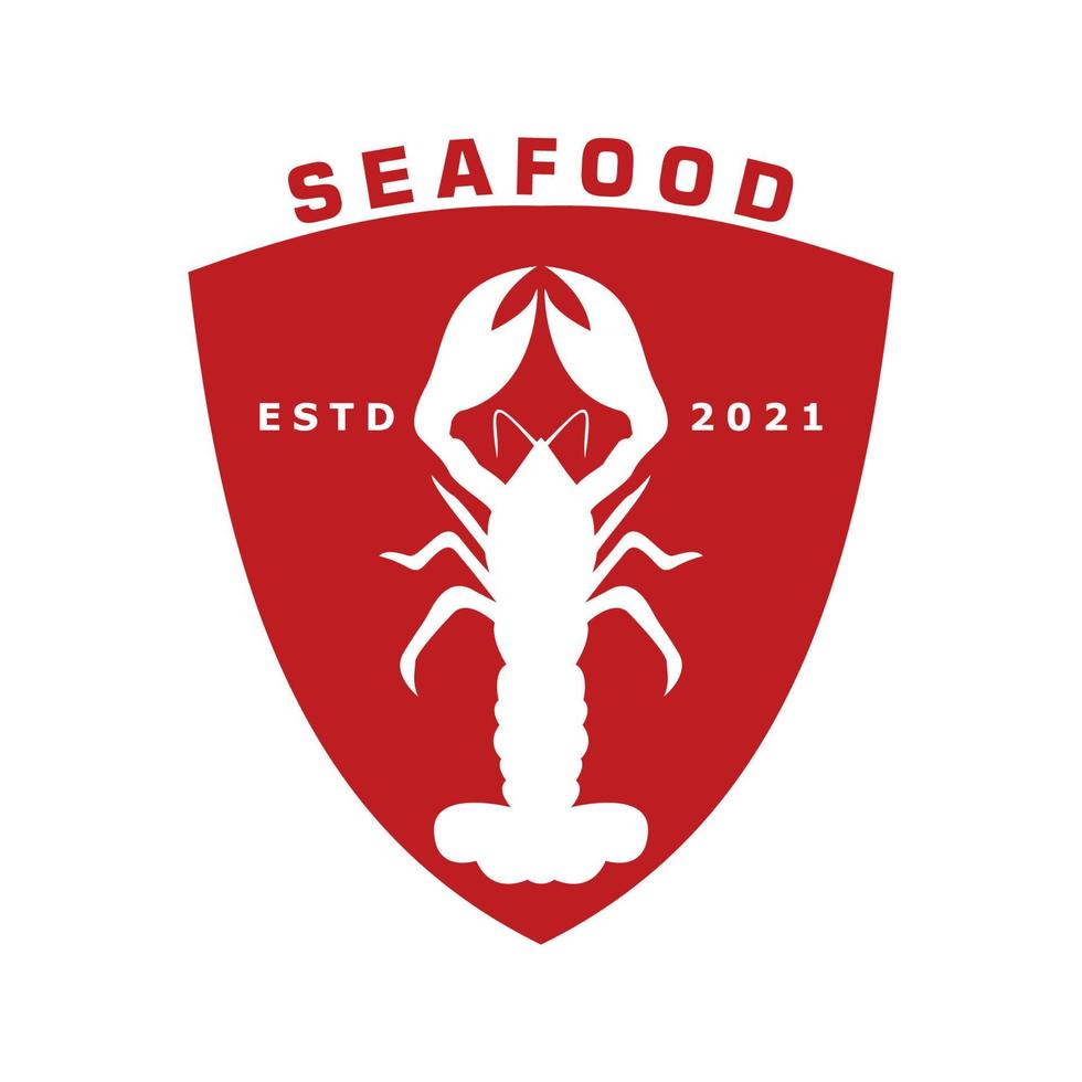 illustration vectorielle du logo du restaurant de fruits de mer au homard. parfait à utiliser pour une entreprise alimentaire vecteur