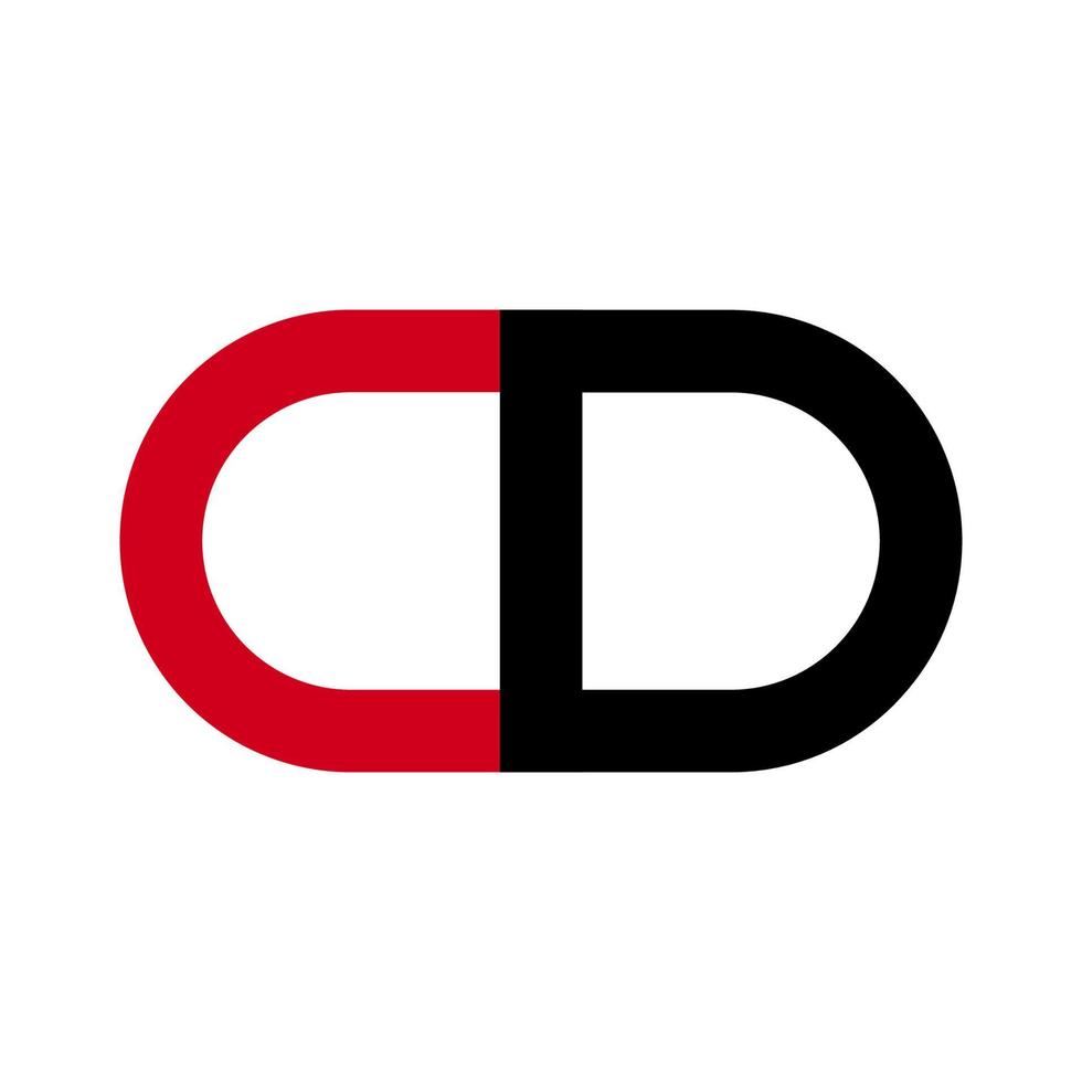 illustration vectorielle du logo de lettre cd moderne. parfait à utiliser pour une entreprise technologique vecteur
