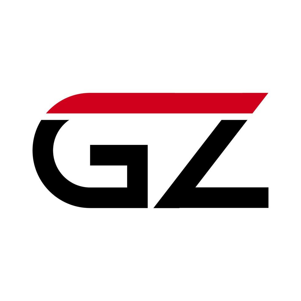 illustration vectorielle du logo de la lettre gz moderne. parfait à utiliser pour une entreprise technologique vecteur