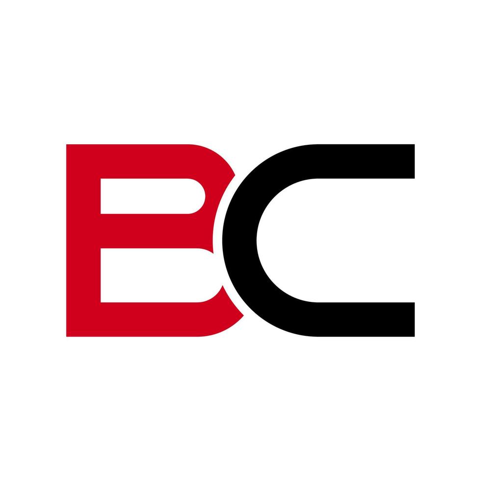 illustration vectorielle du logo de la lettre bc moderne. parfait à utiliser pour une entreprise technologique vecteur
