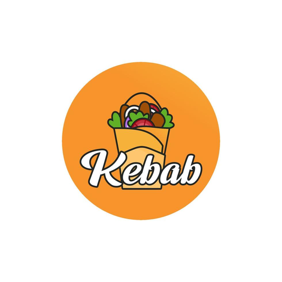 logo de kebab moderne vecteur