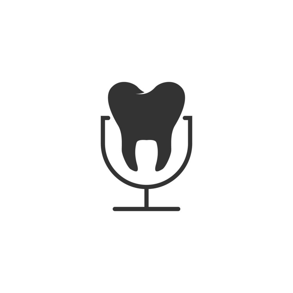 illustration vectorielle du logo podcast dentiste. parfait à utiliser pour une entreprise technologique vecteur