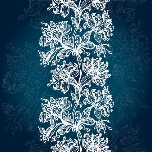 Seamless Pattern de ruban de dentelle abstraite. vecteur