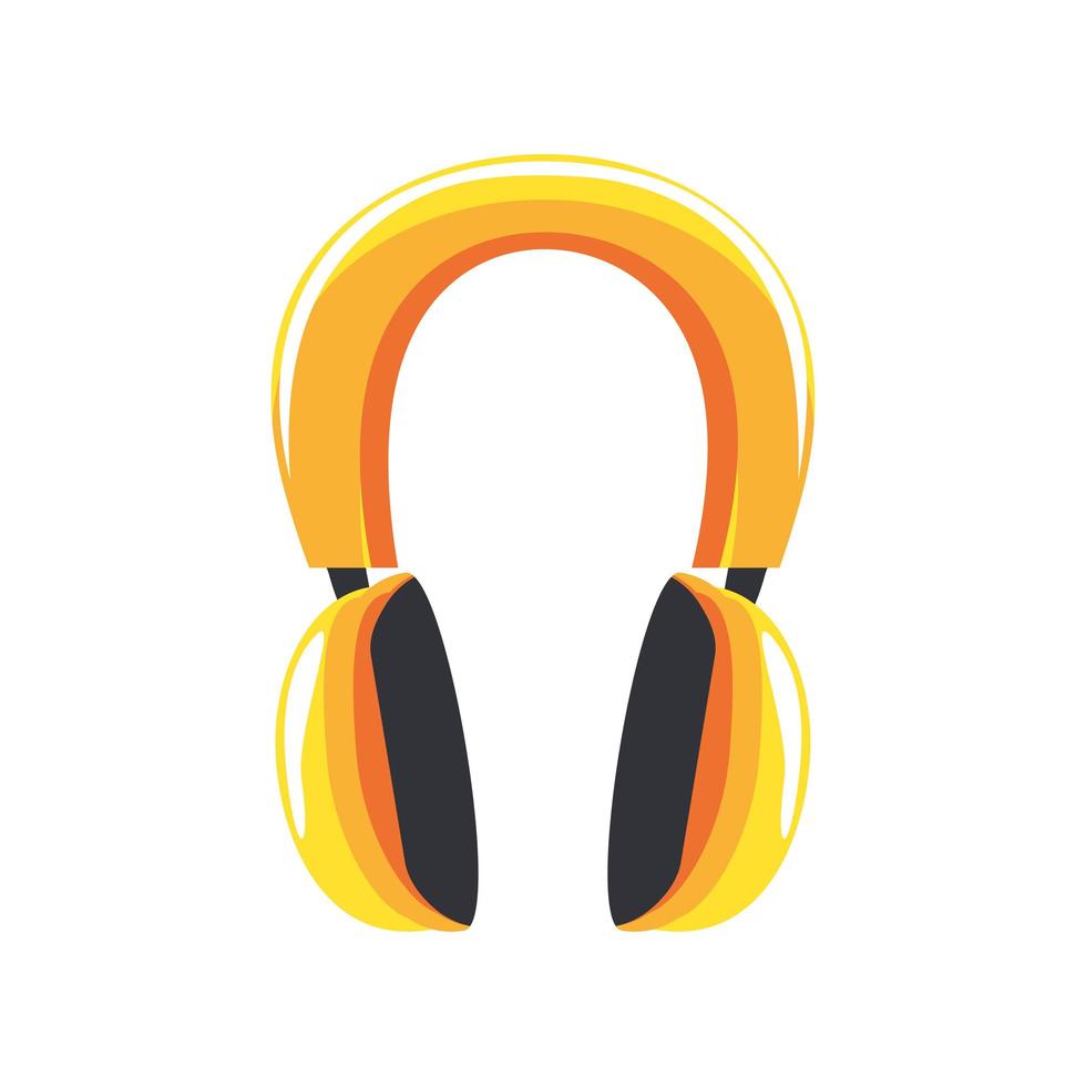 gadget casque jaune vecteur