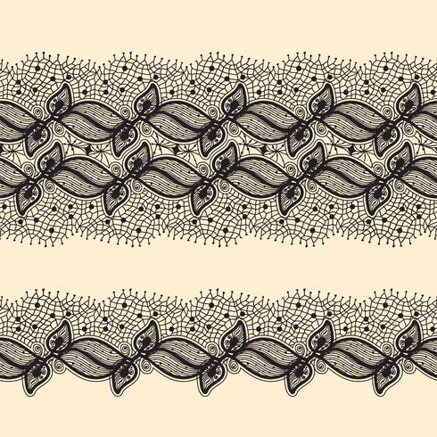 bandes de dentelle pour la décoration et la conception. Modèle de cadre de conception pour la carte. vecteur