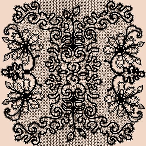 Seamless Pattern de ruban de dentelle abstraite. vecteur