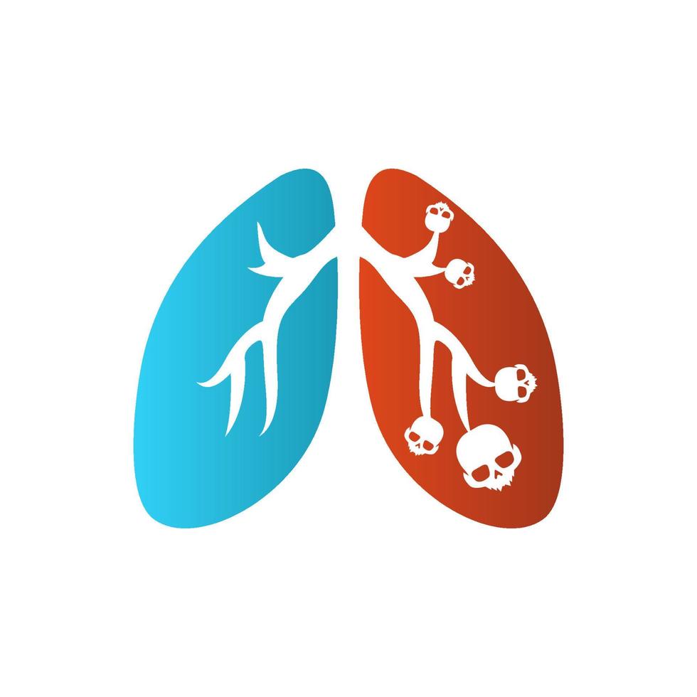 illustration vectorielle du logo du poumon mourant. parfait à utiliser pour une entreprise technologique vecteur