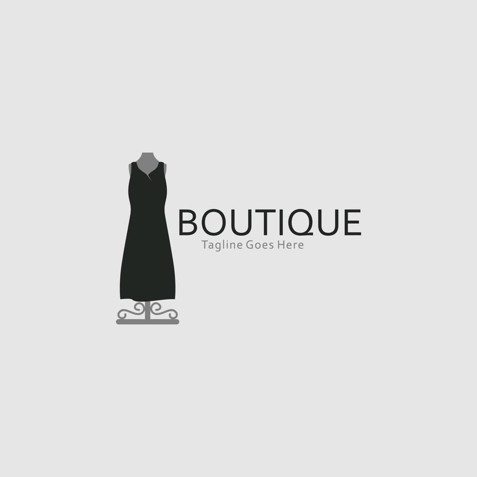 illustration vectorielle de robe élégante noire. parfait à utiliser pour la boutique de mode vecteur