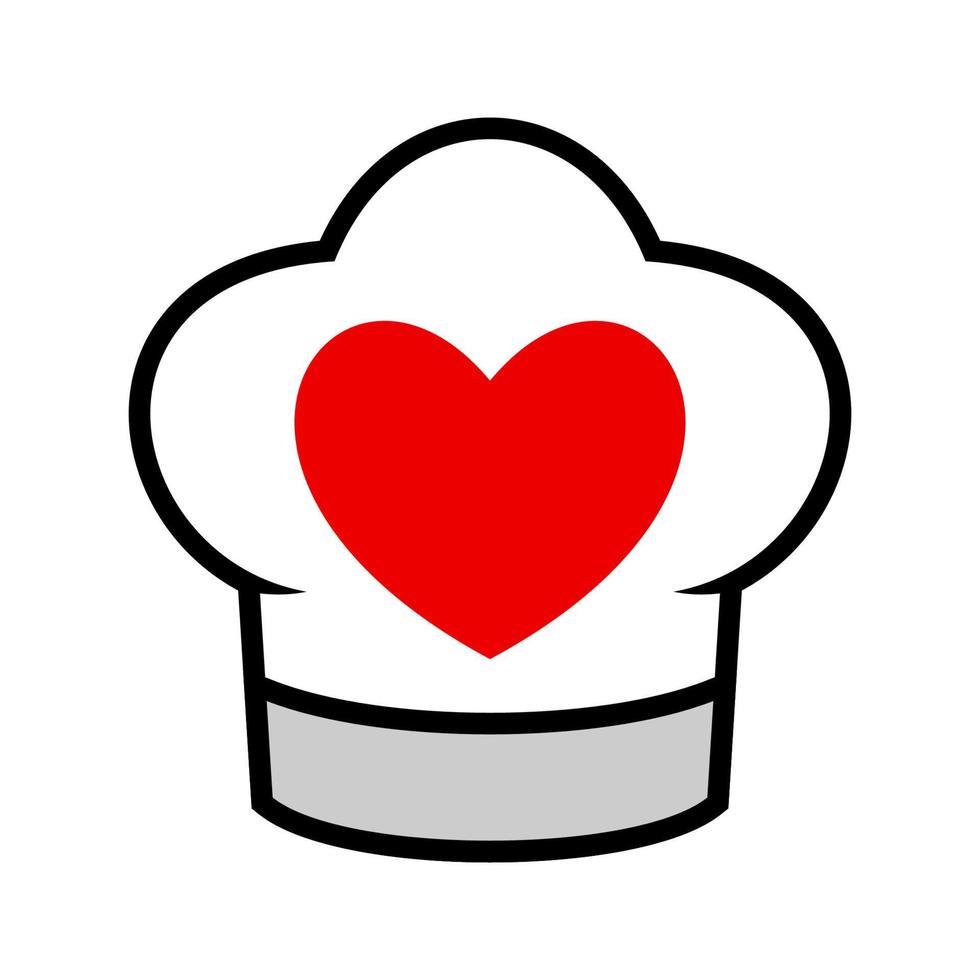 illustration vectorielle du logo de l'amour du chef. parfait à utiliser pour une entreprise technologique vecteur