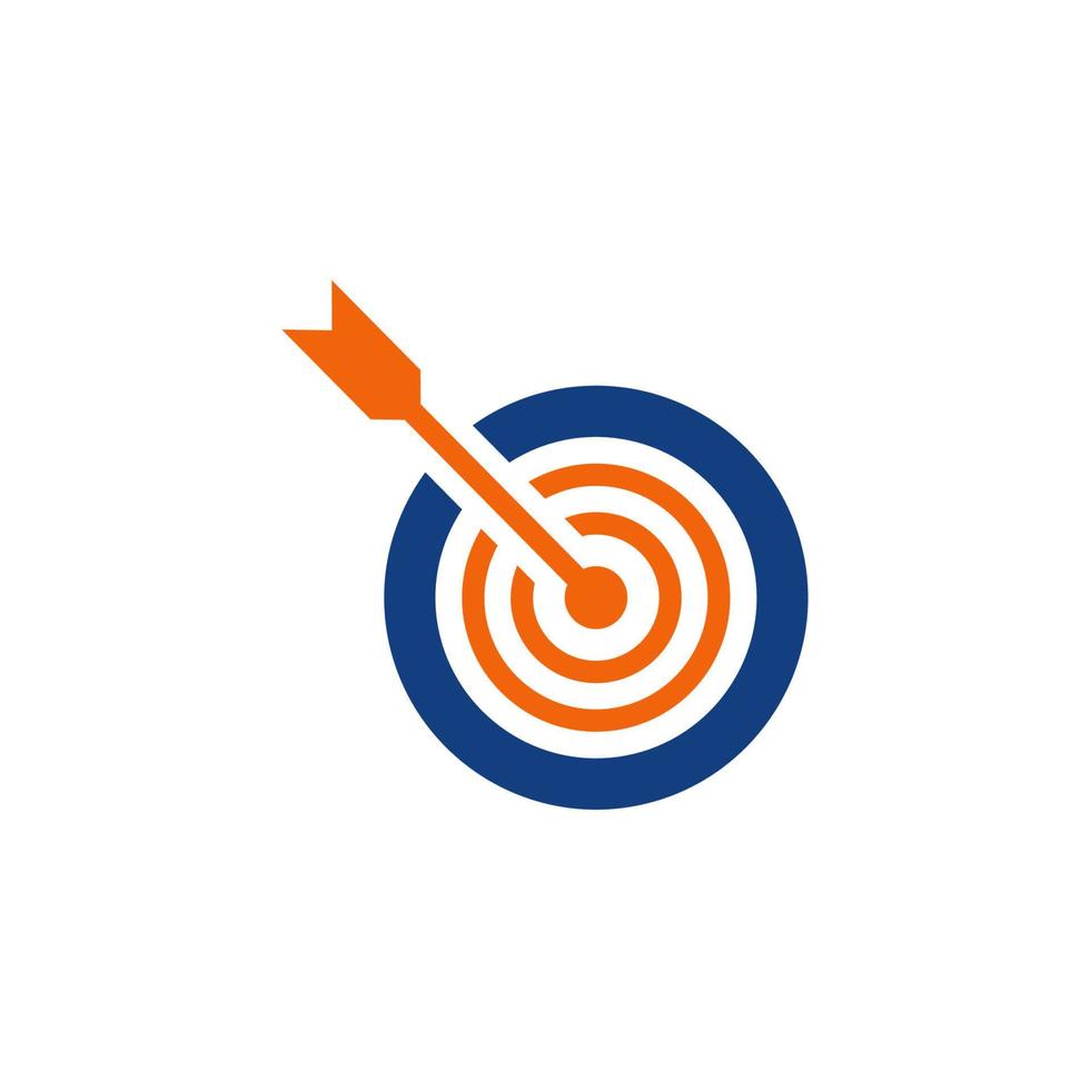 création de logo de cible de flèche vecteur
