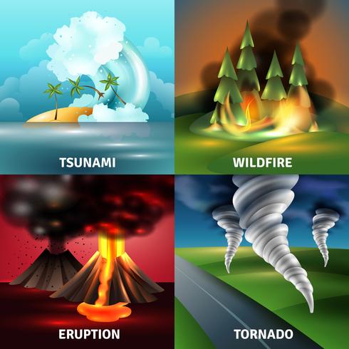 Concept de conception des catastrophes naturelles vecteur