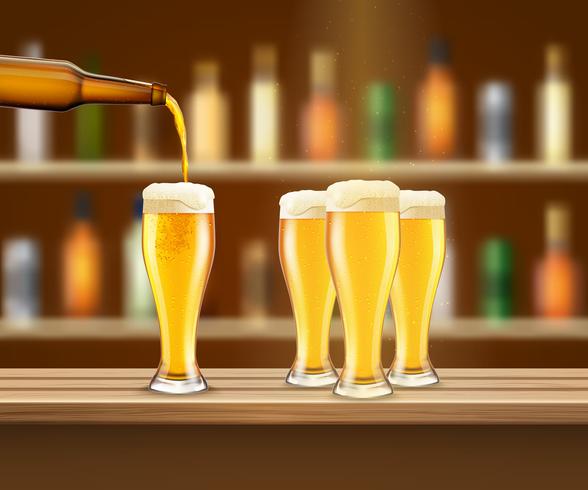 Illustration de bière réaliste vecteur