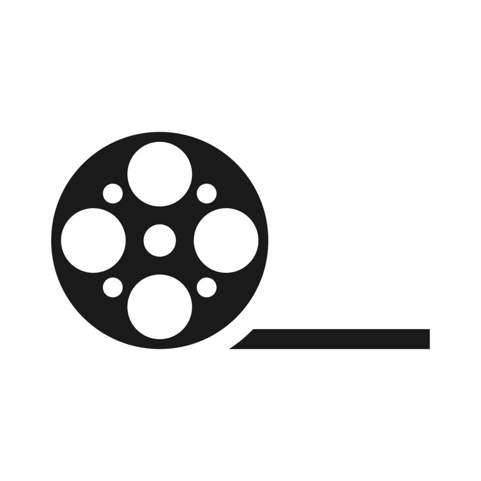 illustration vectorielle de bobine de film. parfait à utiliser pour le logo de cinéma vecteur