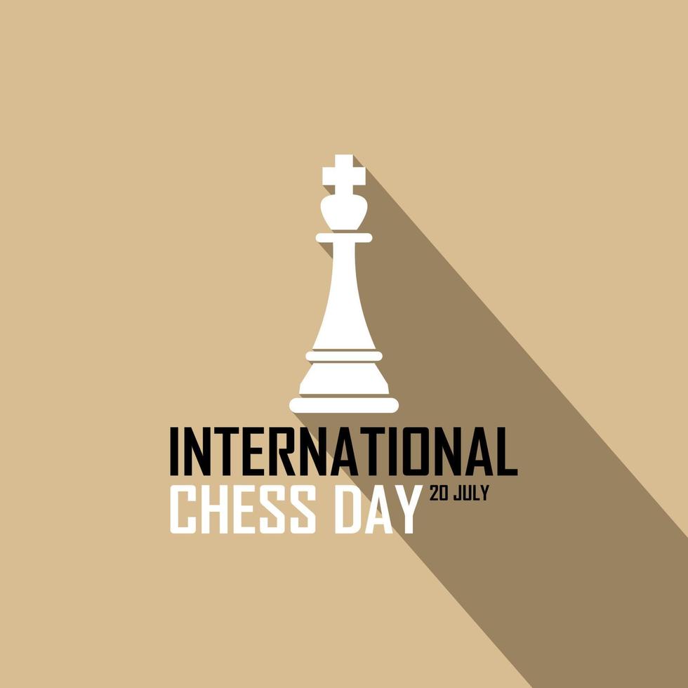 inspirations du logo de la journée internationale des échecs vecteur