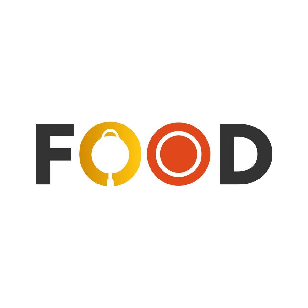 illustration vectorielle du logo de typographie alimentaire. parfait à utiliser pour une entreprise alimentaire vecteur