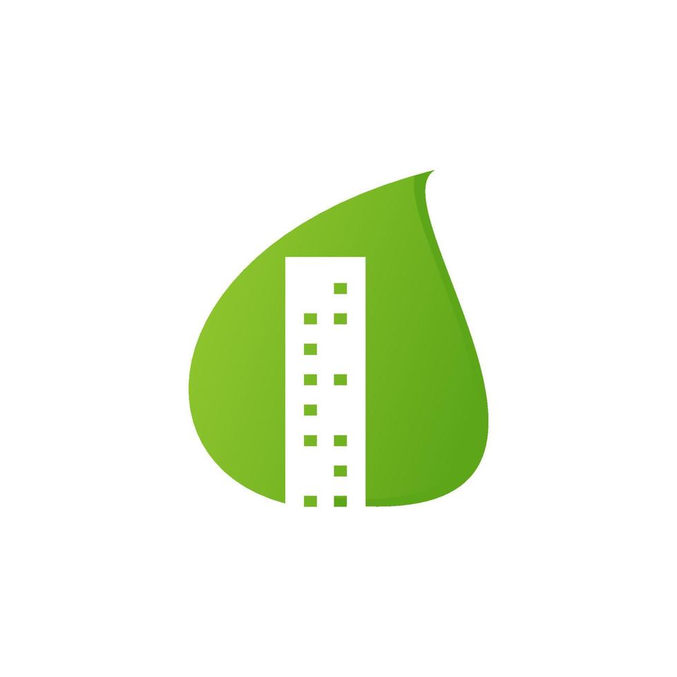illustration vectorielle du logo de la construction écologique vecteur