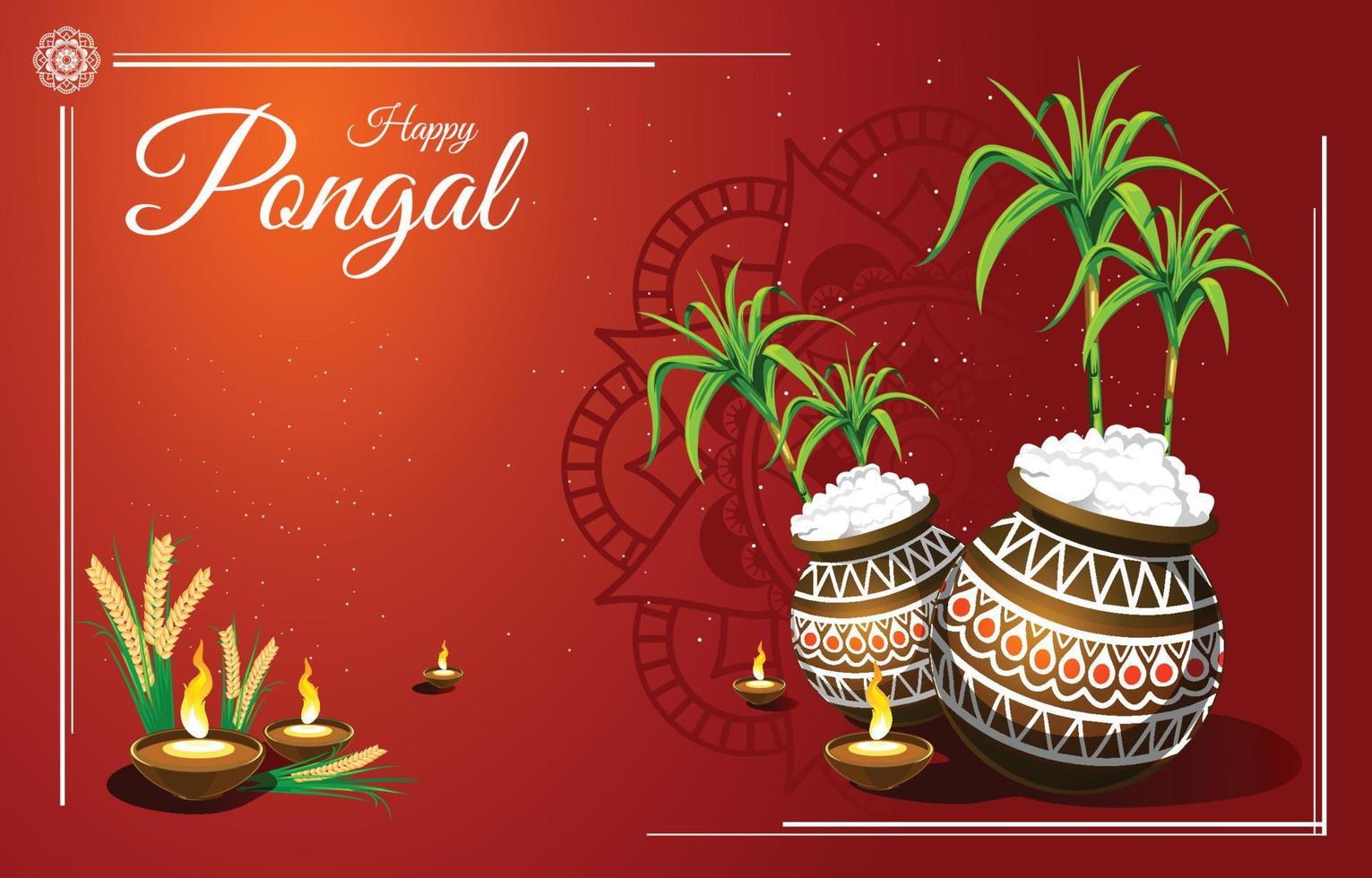 fond de joyeux festival pongal vecteur