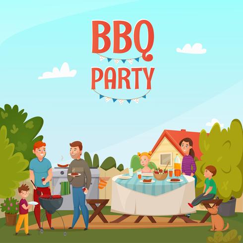 Affiche du barbecue vecteur