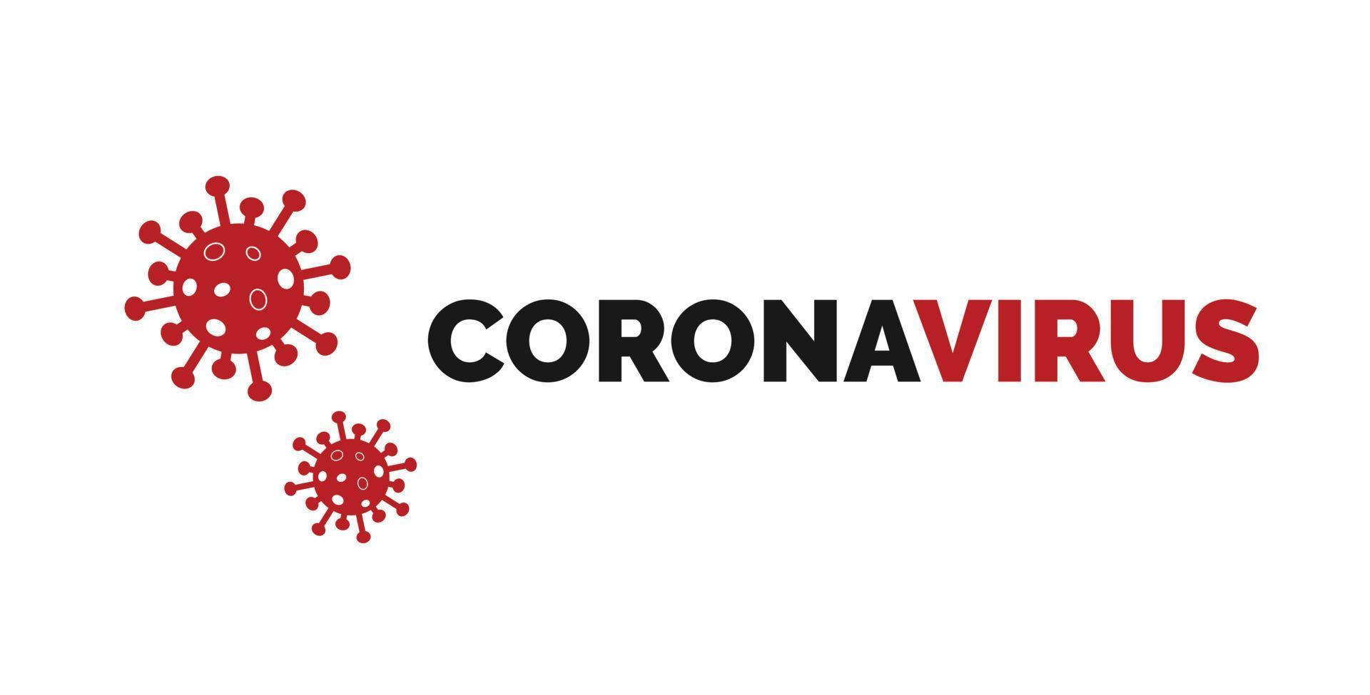 coronavirus sur fond blanc. nouveau coronavirus covid 19 ncov - vecteur