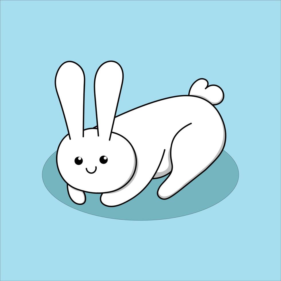 lapin se préparer pour le brouillage icône vector illustration