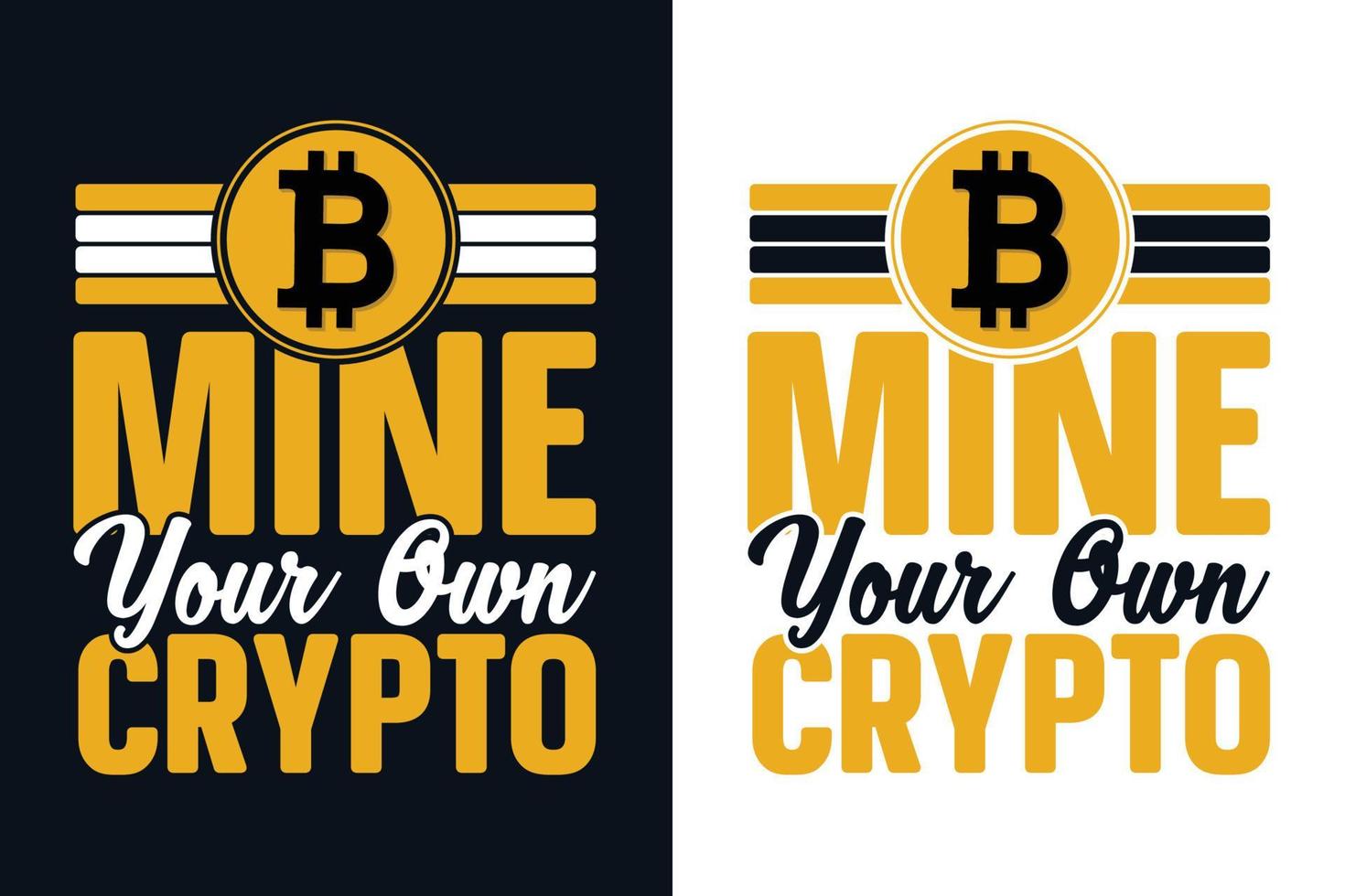 exploitez votre propre conception de t-shirt crypto bitcoin vecteur