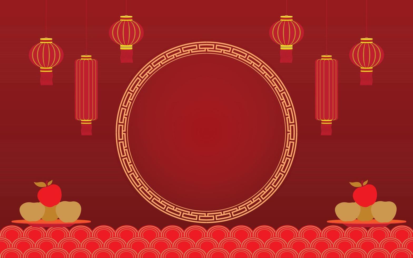 illustration de fond pour la conception de panneaux ou de bannières en ligne pour le nouvel an chinois vecteur
