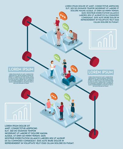 Concept d&#39;infographie de discours électronique vecteur