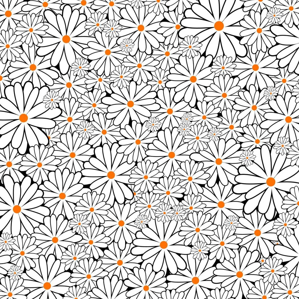 motif de fond de surface de fleur de marguerite vecteur